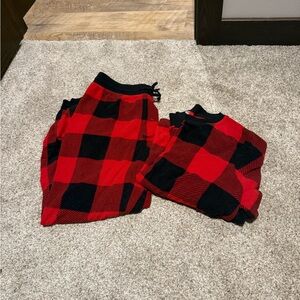 Red and Black Plaid Fleece Pajamas